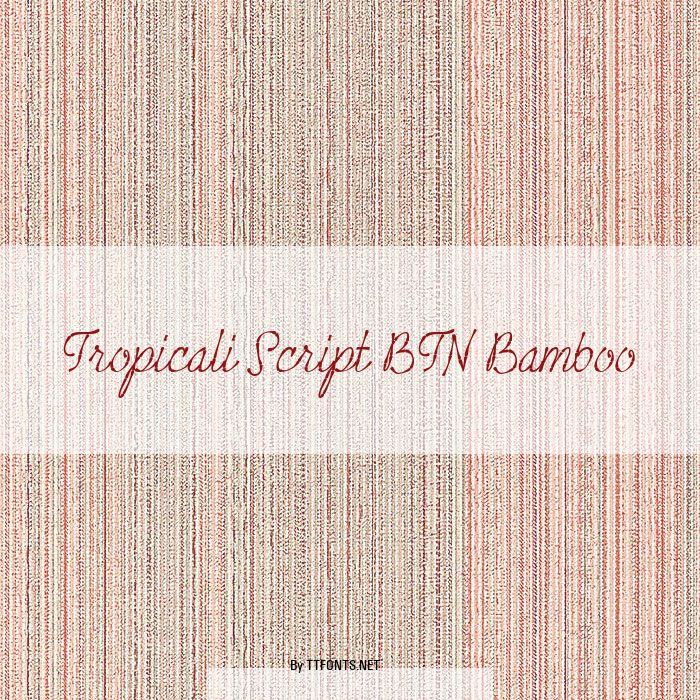 Tropicali Script BTN Bamboo example